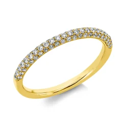 Pavé Ring aus 750 Gold Gelbgold 70 Brillanten 0,34ct TW-SI B:2,1mm