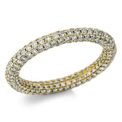 Pavé Ring aus 750 Gold Gelbgold 336 Brillanten 1,92ct TW-SI S:3mm