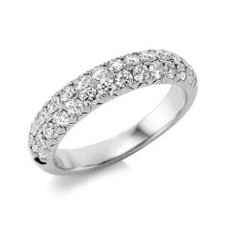 Pavé Ring aus 750 Gold Weißgold 26 Brillanten 1ct TW-SI B:4,3mm
