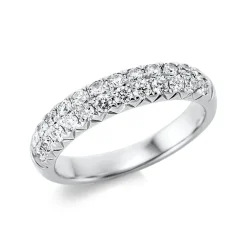 Pavé Ring aus 750 Gold Weißgold 24 Brillanten 0,75ct TW-SI B:4,3mm
