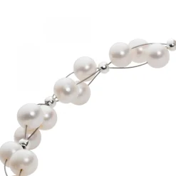 Perlenarmband, Armband aus echten Perlen, creme weiß, 3-reihig, Damen