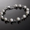 Perlenarmband, Armband aus echten Perlen, weiß creme-weiß, Damen