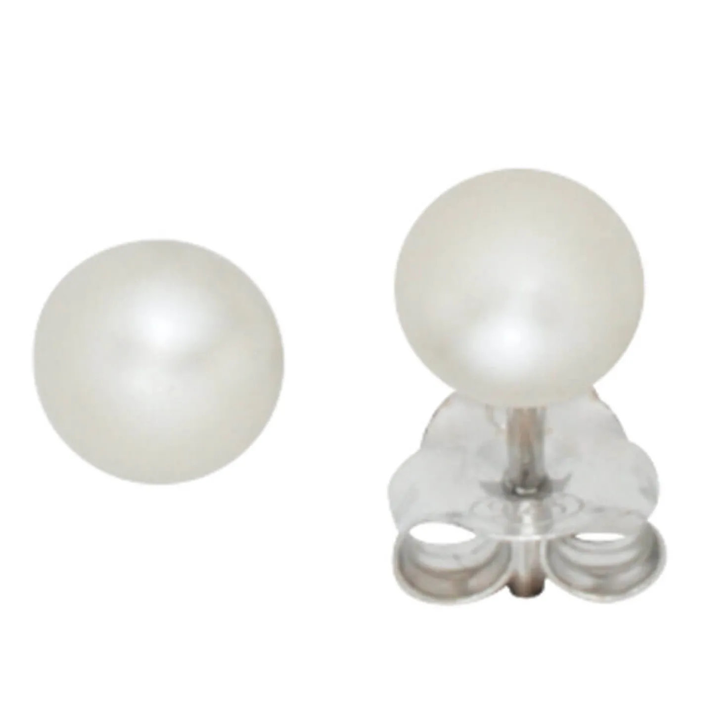 Perlenohrstecker Stecker Ohrstecker, Süßwasser Perlen 5mm, 925 Silber