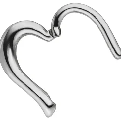 Piercing Segmentring Herz aus Edelstahl mit Klick-System Ringstärke 1,2mm