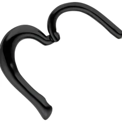 Piercing Segmentring, Herz, klappbar, Edelstahl schwarz lackiert Körperschmuck