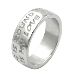 Ring aus echtem 925 Silber mit Gravur LOVE HAS NO END Silberring