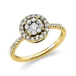 Ring aus 585 Gelbgold 41 Brillanten 0,4ct TW-SI 1 Brillant 0,11ct TW-SI Ø9mm
