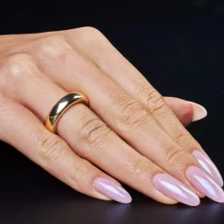 Ring aus 585 Gold Gelbgold Breite 6mm glänzend schlicht Fingerring Goldring