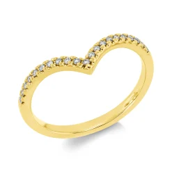 Ring aus 750 Gold Gelbgold 21 Brillanten 0,11ct TLB-SI B:5,5mm