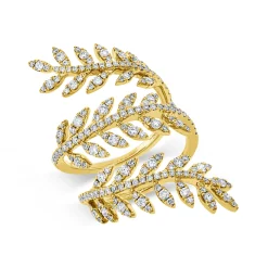 Ring aus 750 Gold Gelbgold 186 Brillanten 1,13ct TW-SI B:34,4mm