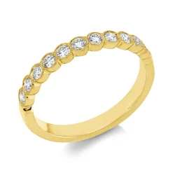 Ring aus 750 Gold Gelbgold 11 Brillanten 0,38ct TW-SI B:2,5mm