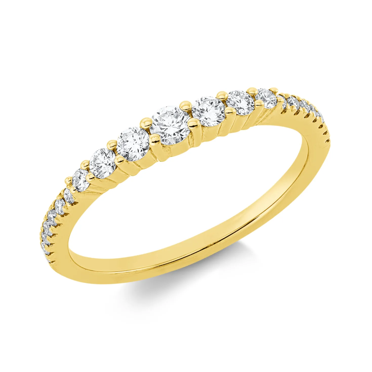 Ring aus 750 Gold Gelbgold 21 Brillanten 0,33ct TW-SI B:2,5mm