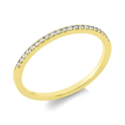 Ring aus 750 Gold Gelbgold 21 Brillanten 0,09ct TW-SI B:1,3mm