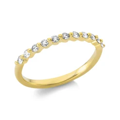 Ring aus 750 Gold Gelbgold 11 Brillanten 0,26ct TW-SI B:1,8mm