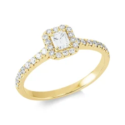 Ring aus 750 Gold Gelbgold 31 Diamanten 0,58ct B:7,2mm