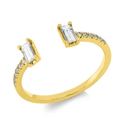 Ring aus 750 Gold Gelbgold 14 Diamanten 0,34ct TW-VSI B:5mm