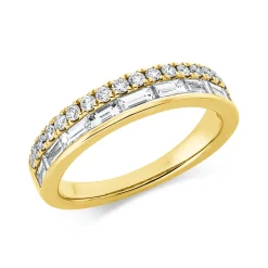 Ring aus 585 Gold Gelbgold 27 Diamanten 1,05ct TW-VSI B:4,4mm