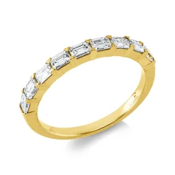 Ring aus 750 Gold Gelbgold 9 Diamanten 0,77ct TW-VSI/SI B:2,3mm