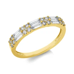 Ring aus 750 Gold Gelbgold 26 Diamanten 0,52ct TW-VSI/SI B:3,1mm