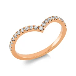 Ring aus 750 Gold Rotgold 21 Brillanten 0,26ct TW-SI B:6mm