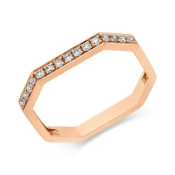 Ring aus 750 Gold Rotgold 15 Brillanten 0,17ct TW-SI B:2,2mm