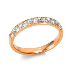Ring aus 750 Gold Rotgold 42 Brillanten 0,44ct TW-SI B:3mm