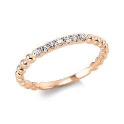 Ring aus 750 Gold Rotgold 7 Brillanten 0,13ct TW-SI H:1,9mm