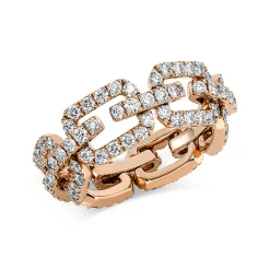 Ring aus 750 Gold Rotgold 108 Brillanten 1,73ct TW-VSI B:7,5mm