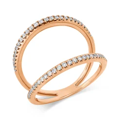 Ring aus 750 Gold Rotgold 54 Brillanten 0,32ct W-SI B:15,6mm