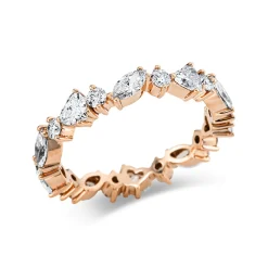 Ring aus 750 Gold Rotgold 20 Diamanten 1,76ct B:3,8mm