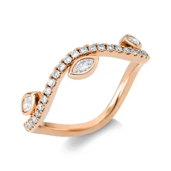 Ring aus 750 Gold Rotgold 28 Diamanten 0,29ct B:4,2mm