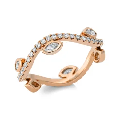 Ring aus 750 Gold Rotgold 56 Diamanten 0,55ct B:4,2mm