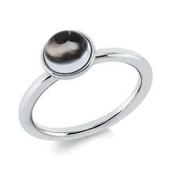Ring aus 750 Gold Weißgold Amethyst 1,39ct grün B:7,9mm Zarge