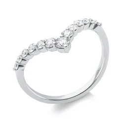 Ring aus 750 Gold Weißgold 13 Brillanten 0,42ct TW-PI B:8,9mm