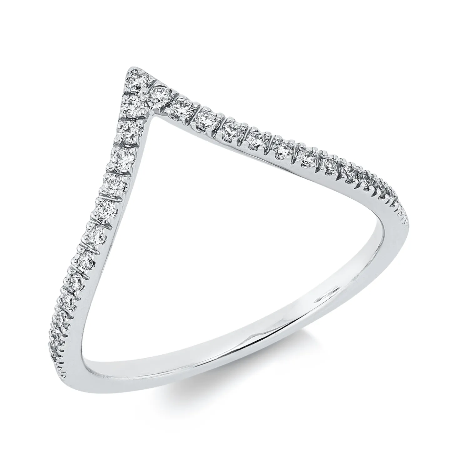 Ring aus 750 Gold Weißgold 29 Brillanten 0,17ct TW-PI B:10mm