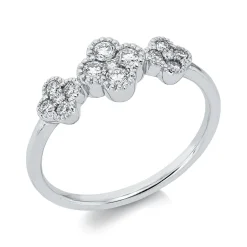 Ring aus 750 Gold Weißgold 15 Brillanten 0,32ct TW-SI B:6,6mm