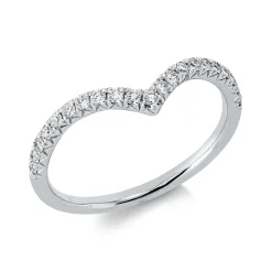 Ring aus 750 Gold Weißgold 21 Brillanten 0,24ct TW-SI B:4,7mm