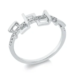 Ring aus 750 Gold Weißgold 20 Brillanten 0,12ct TW-SI B:6,4mm
