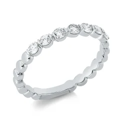 Ring aus 750 Gold Weißgold 7 Brillanten 0,38ct TW-SI B:2,5mm