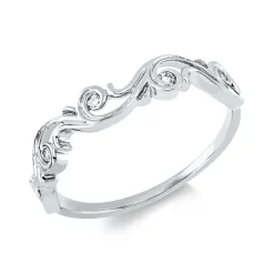 Ring aus 750 Gold Weißgold 5 Brillanten 0,07ct TW-SI B:4mm
