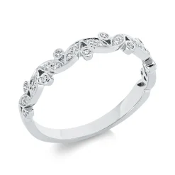 Ring aus 750 Gold Weißgold 28 Brillanten 0,15ct TW-SI B:3,1mm