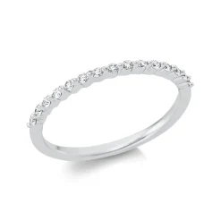 Ring aus 750 Gold Weißgold 15 Brillanten 0,14ct TW-SI B:1,2mm