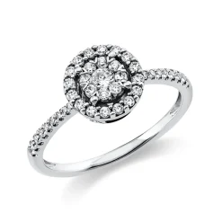 Ring aus 750 Gold Weißgold 45 Brillanten 0,36ct TW-SI Ø8mm