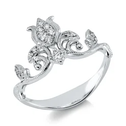 Ring aus 750 Gold Weißgold 17 Brillanten 0,17ct TW-SI/PI H:11,2mm