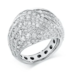 Ring aus 750 Gold Weißgold 158 Brillanten 4,39ct TW-VSI H:17,8mm