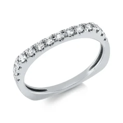 Ring aus 750 Gold Weißgold 14 Brillanten 0,31ct W-PI B:2,3mm