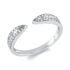 Ring aus 750 Gold Weißgold 36 Brillanten 0,19ct W-SI B:3,6mm