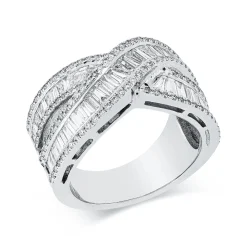 Ring aus 750 Gold Weißgold 187 Diamanten 1,56ct B:11,3mm