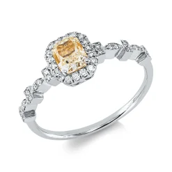 Ring aus 750 Gold Weißgold 39 Diamanten 0,76ct B:7,5mm