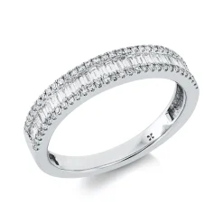 Ring aus 585 Gold Weißgold 93 Diamanten 0,45ct B:3,7mm